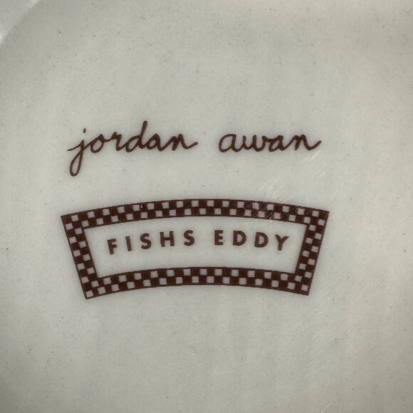 Brooklyn Skyline Ceramic Coffee Mug Jordan Awan Fishs Eddy Cup Beige Brown - Picture 8 of 10